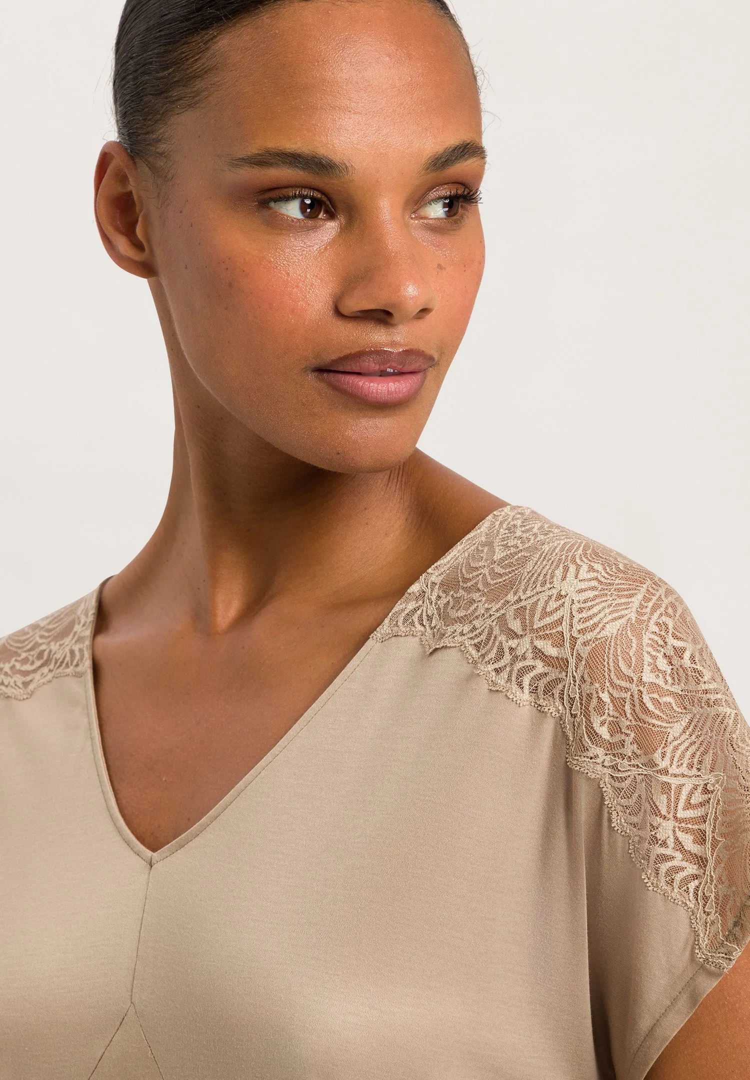 Josephine Soft TENCEL™ V-Neck Nightgown | Deep Taupe 74937-2828
