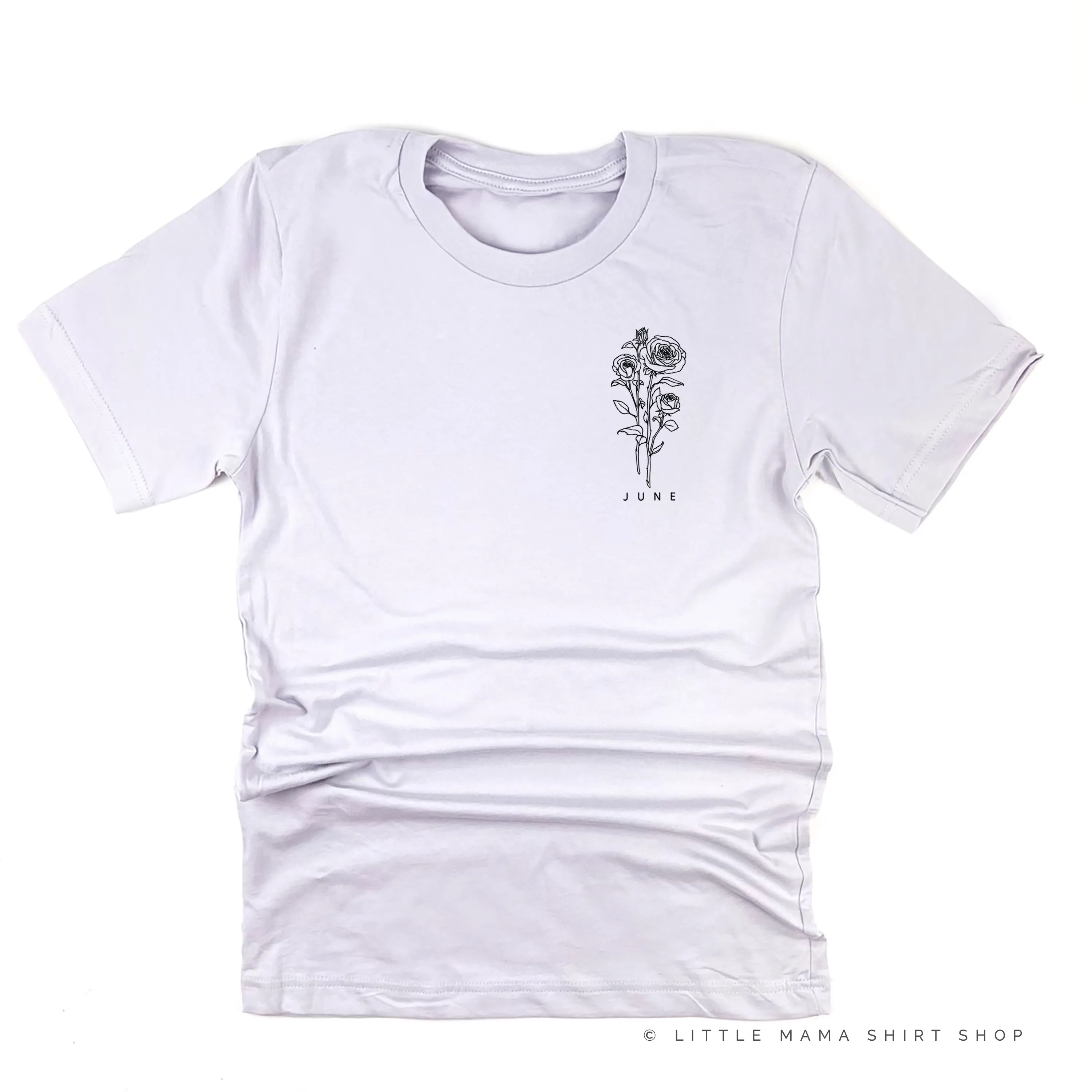 JUNE BIRTH FLOWER - Rose - pocket - Unisex Tee