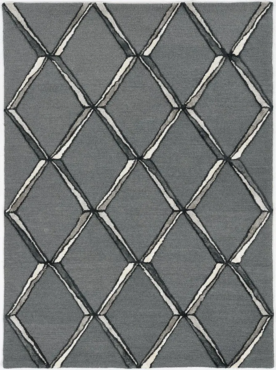 Libby Langdon Upton 4308 Charcoal/Silver Mod Scape Area Rug