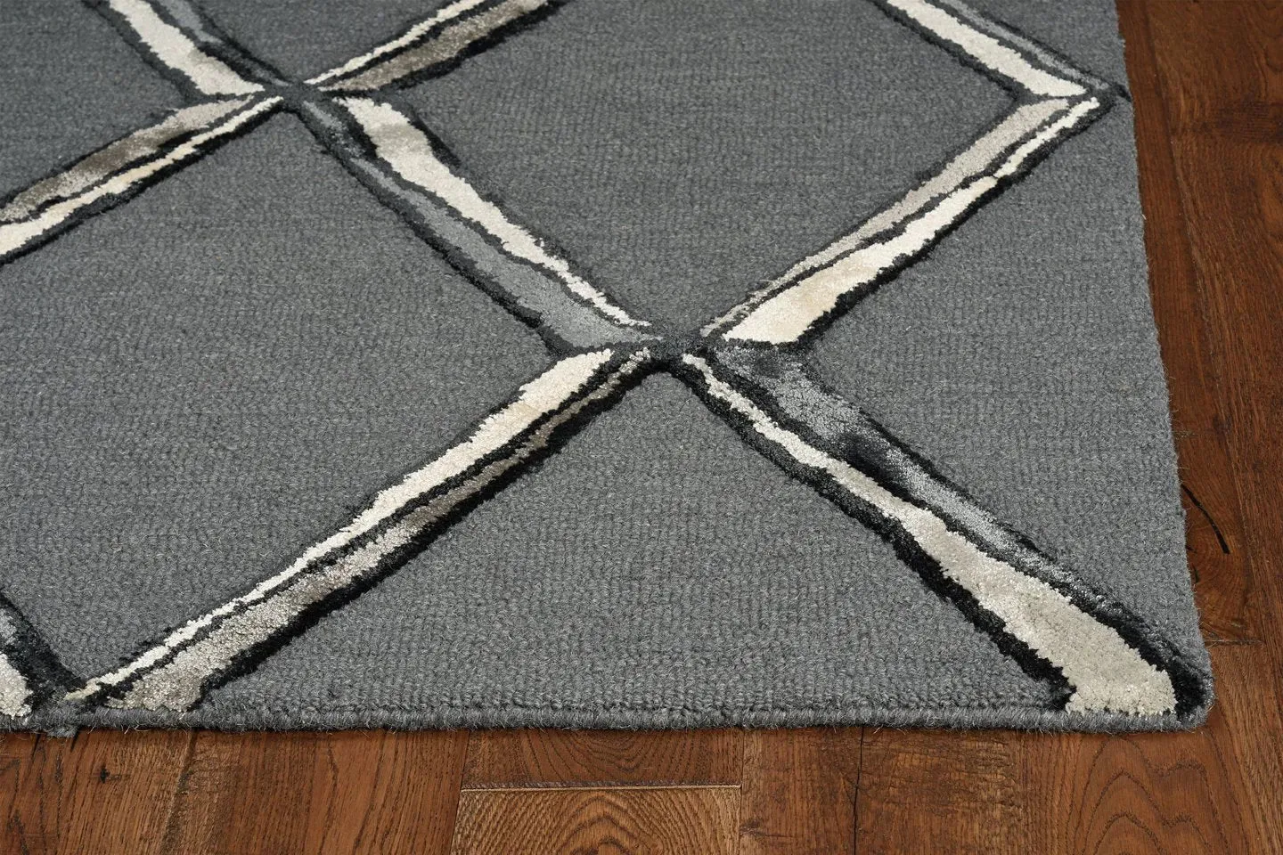 Libby Langdon Upton 4308 Charcoal/Silver Mod Scape Area Rug