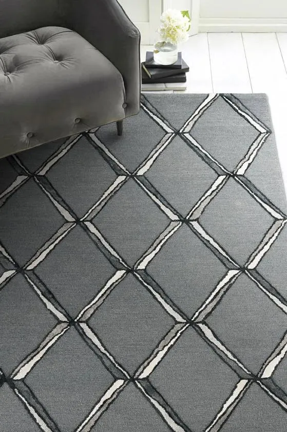 Libby Langdon Upton 4308 Charcoal/Silver Mod Scape Area Rug