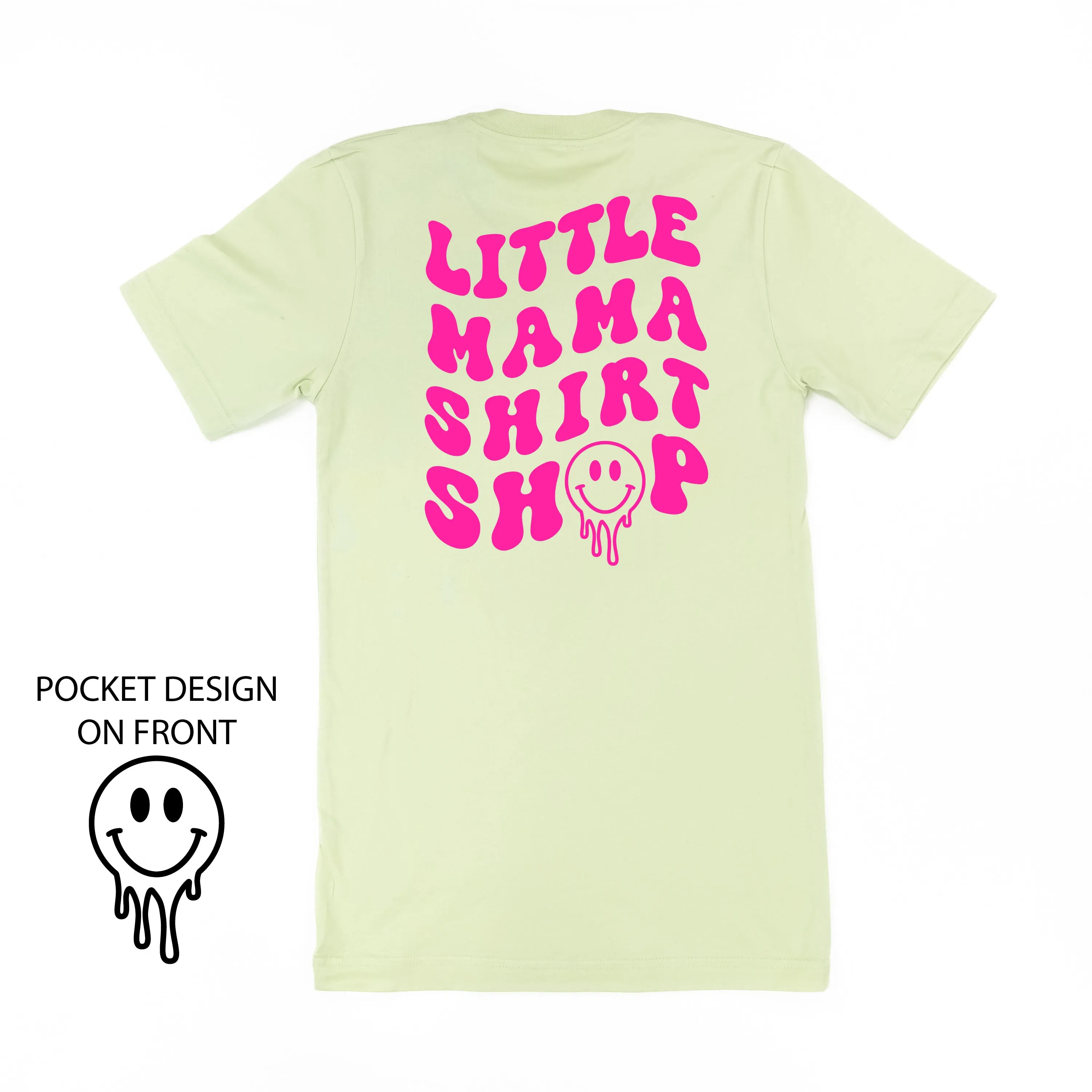 Little Mama Shirt Shop® MELTY Logo w/ Smiley Pocket - Unisex Tee