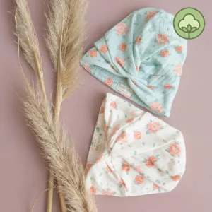 Louise Misha Turban Abina Off-WhiteVintage Blue Flowers
