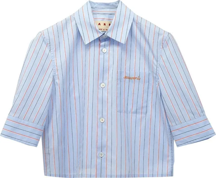 Marni Short-Sleeve Shirt 'Iris Blue', blue