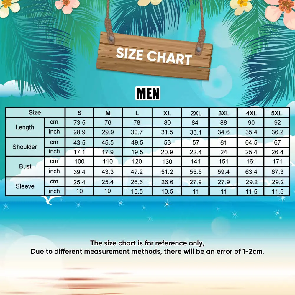 Men Custom Hawaiian Shirts With Leaves & Flowers Custom Beach Print Shirts Gifts For Him