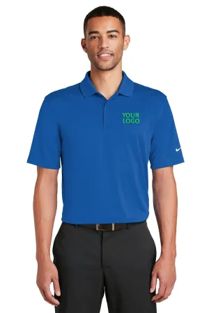 Nike Dri-FIT Players Custom Polos with Flat Knit Collar, Gym Blue