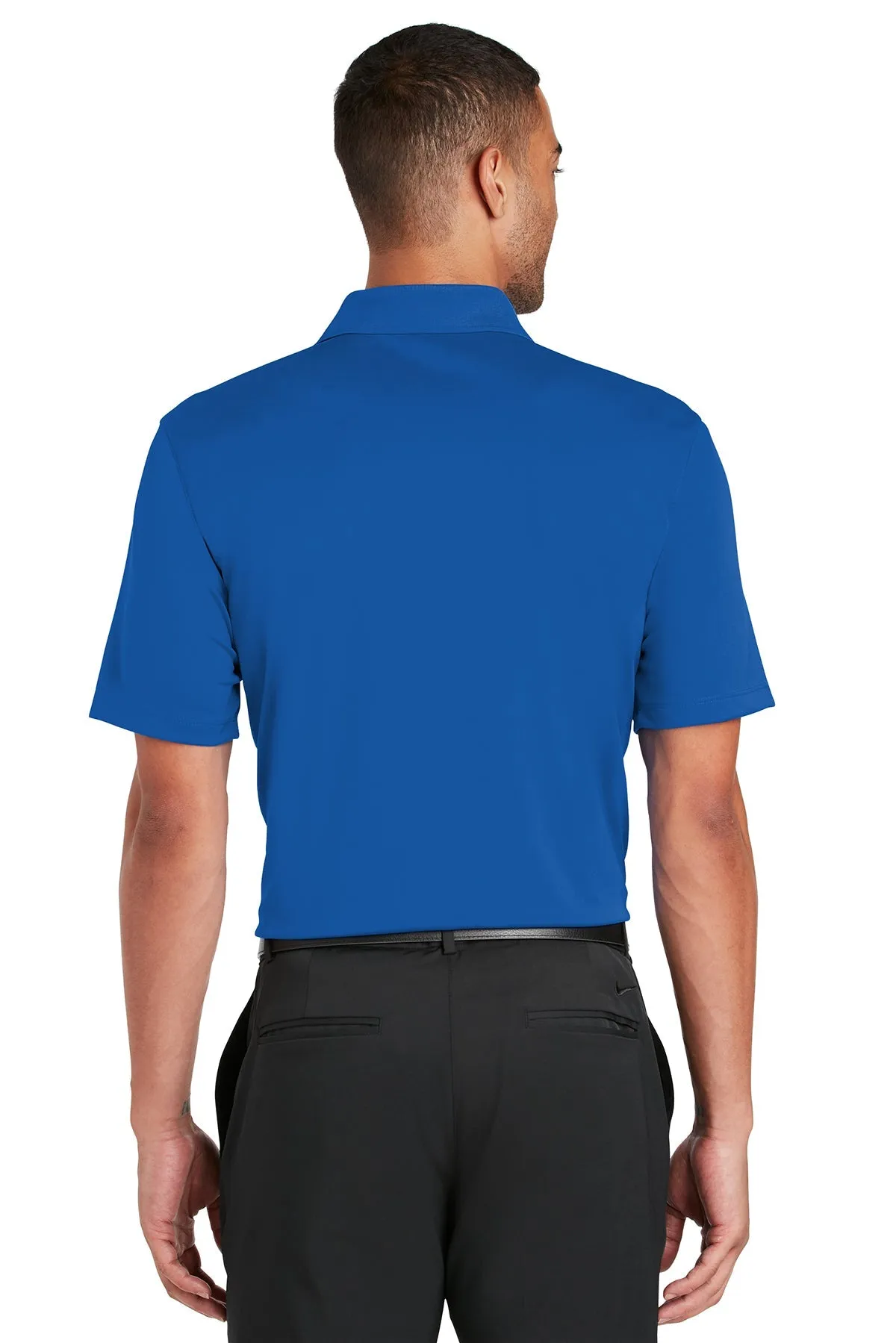 Nike Dri-FIT Players Custom Polos with Flat Knit Collar, Gym Blue
