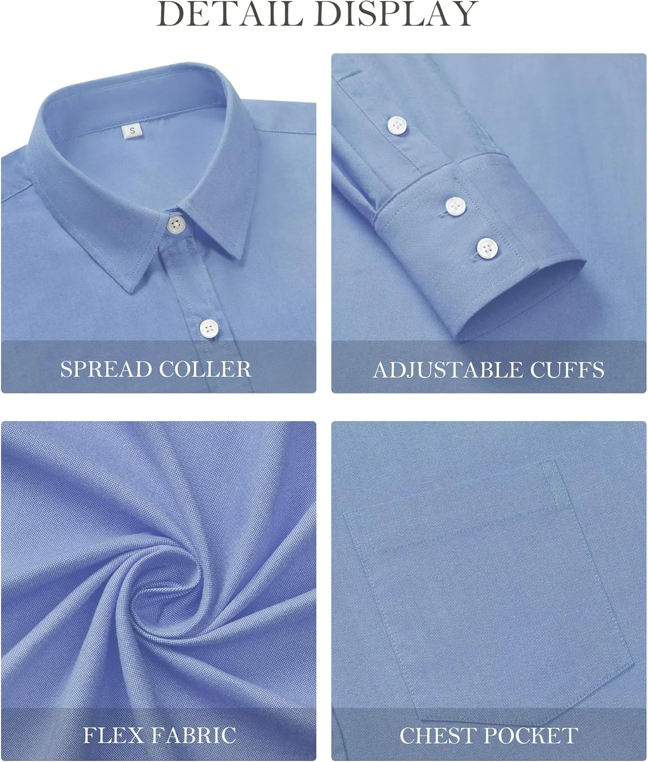 Oxford Shirts for Women Cotton Button Down Shirts Collared Fitted Work Office Blouses Business Top with Pockets