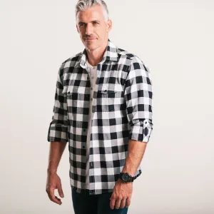 Pioneer Utility Shirt – Black Cotton Oxford Check