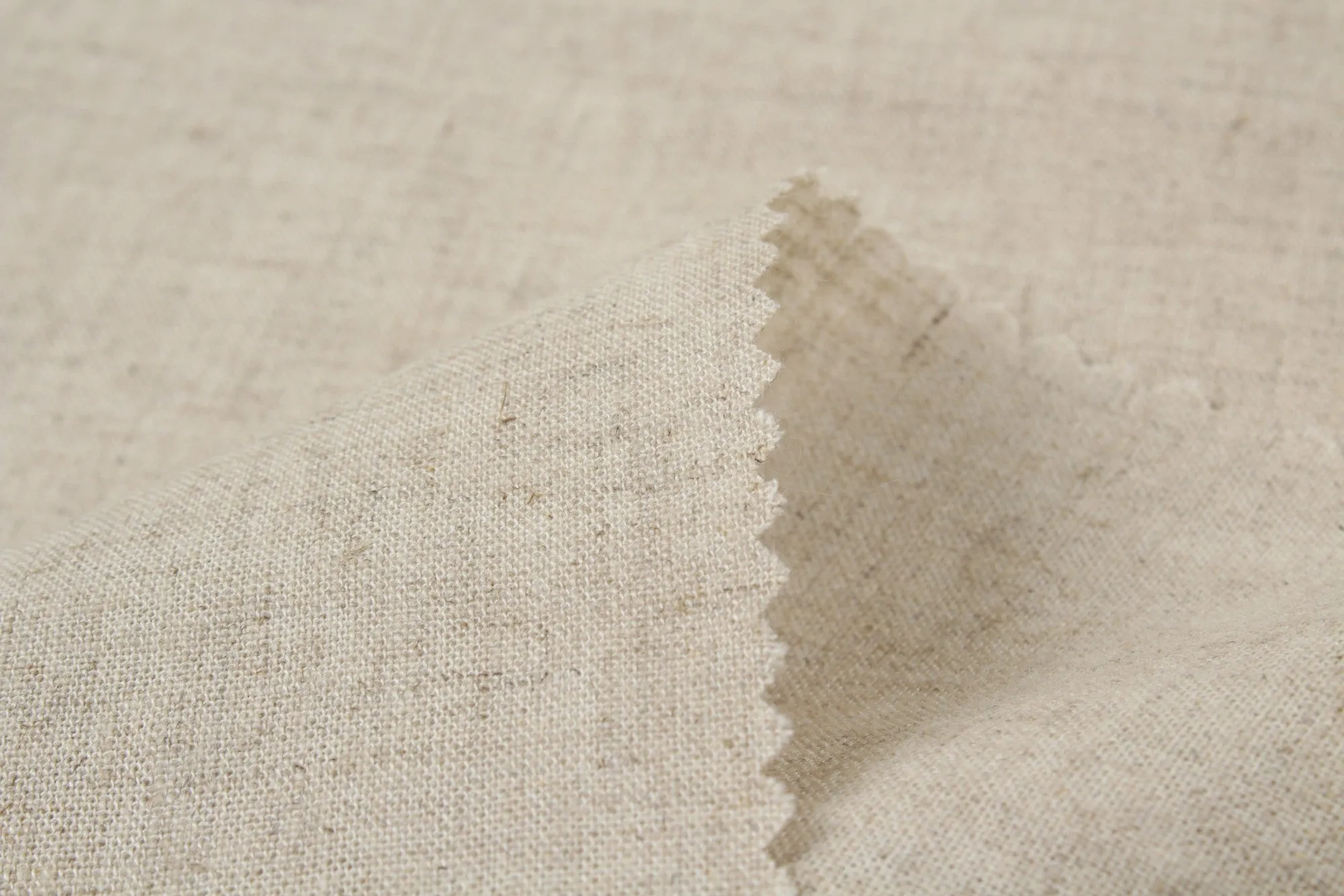 Rustic Linen Tencel Blend - Natural Linen Color - Beige