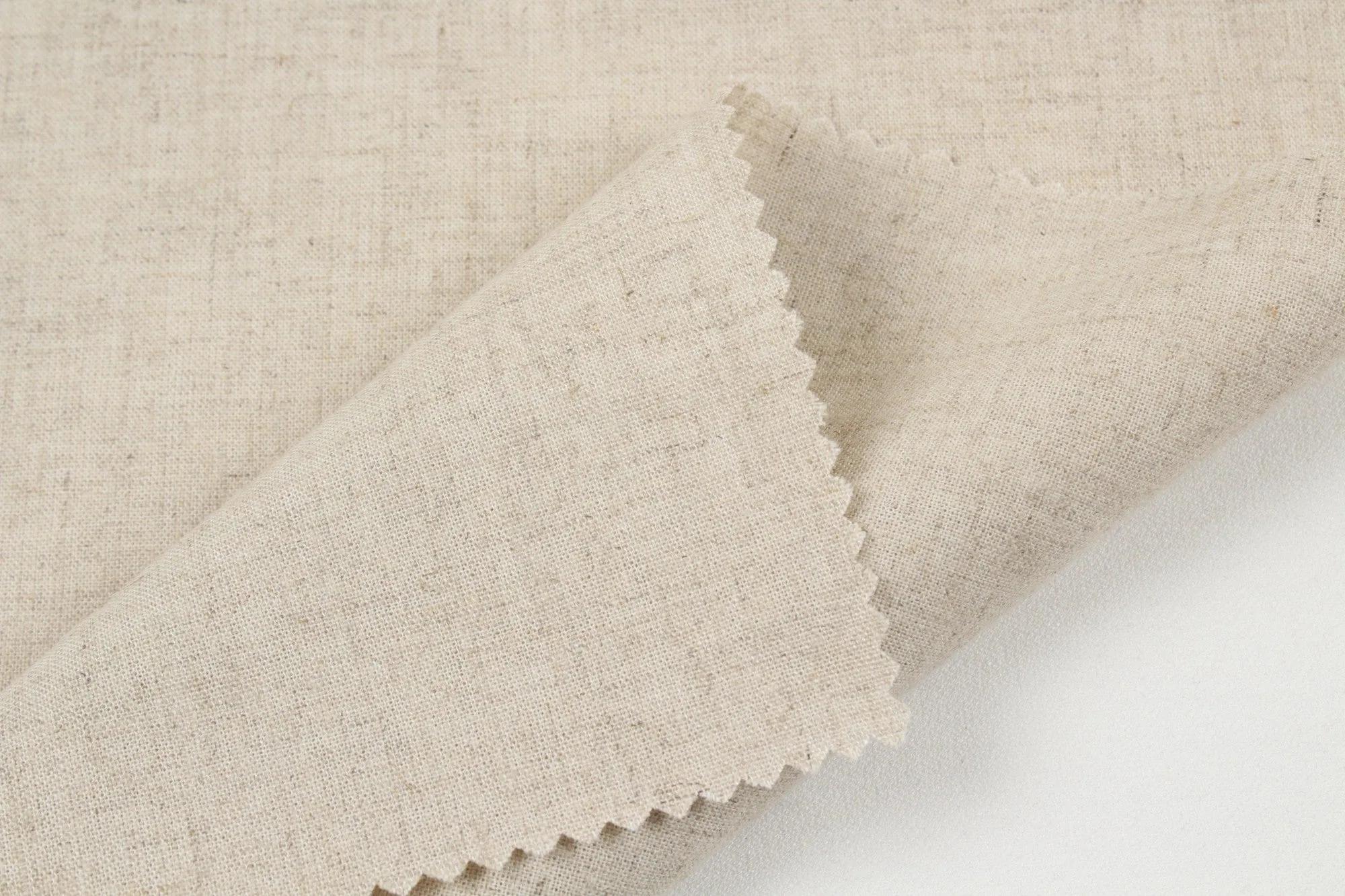Rustic Linen Tencel Blend - Natural Linen Color - Beige