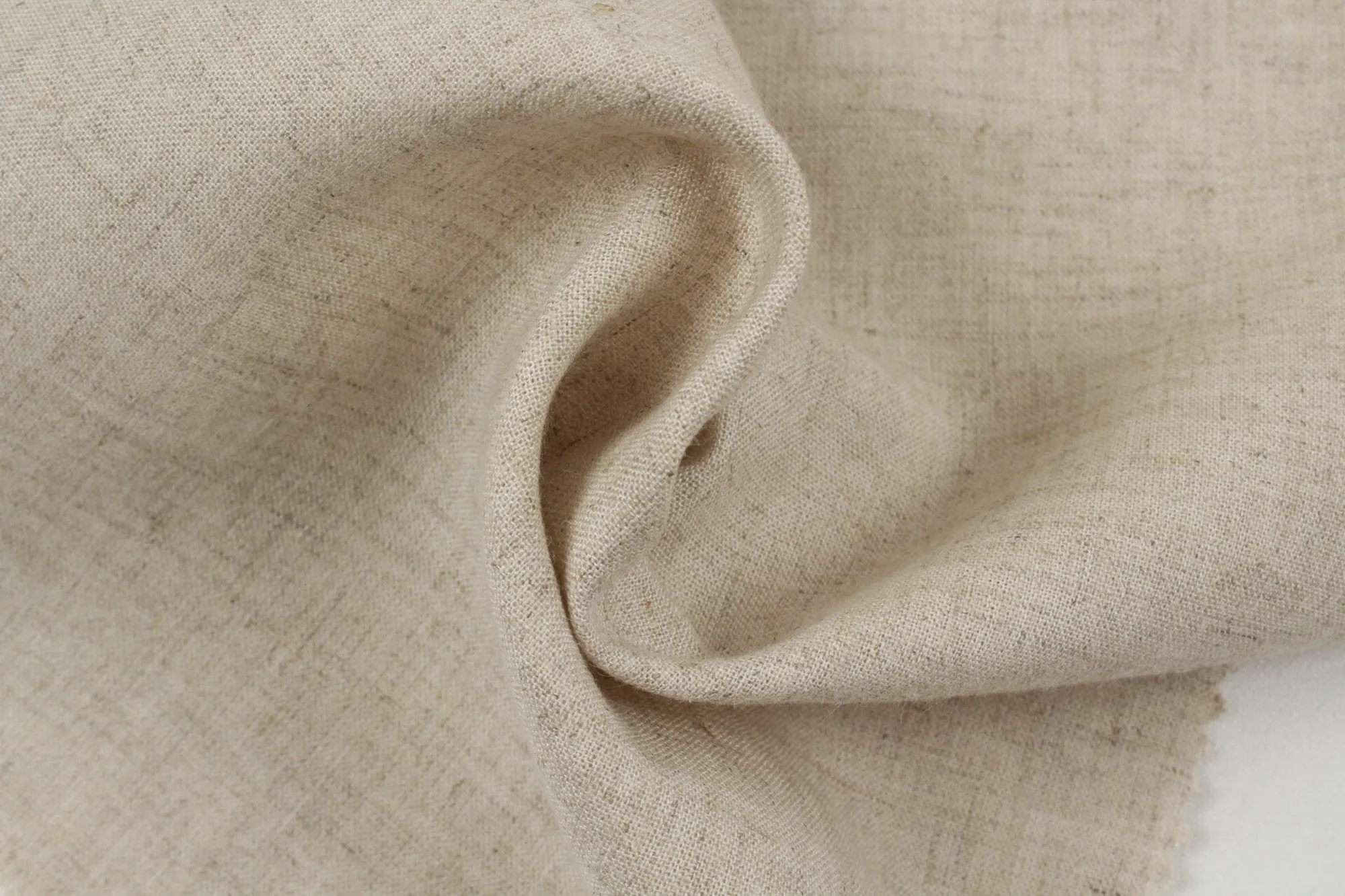 Rustic Linen Tencel Blend - Natural Linen Color - Beige