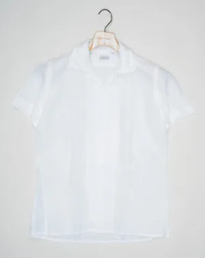 Sauma Cuban Collar Shirt / White
