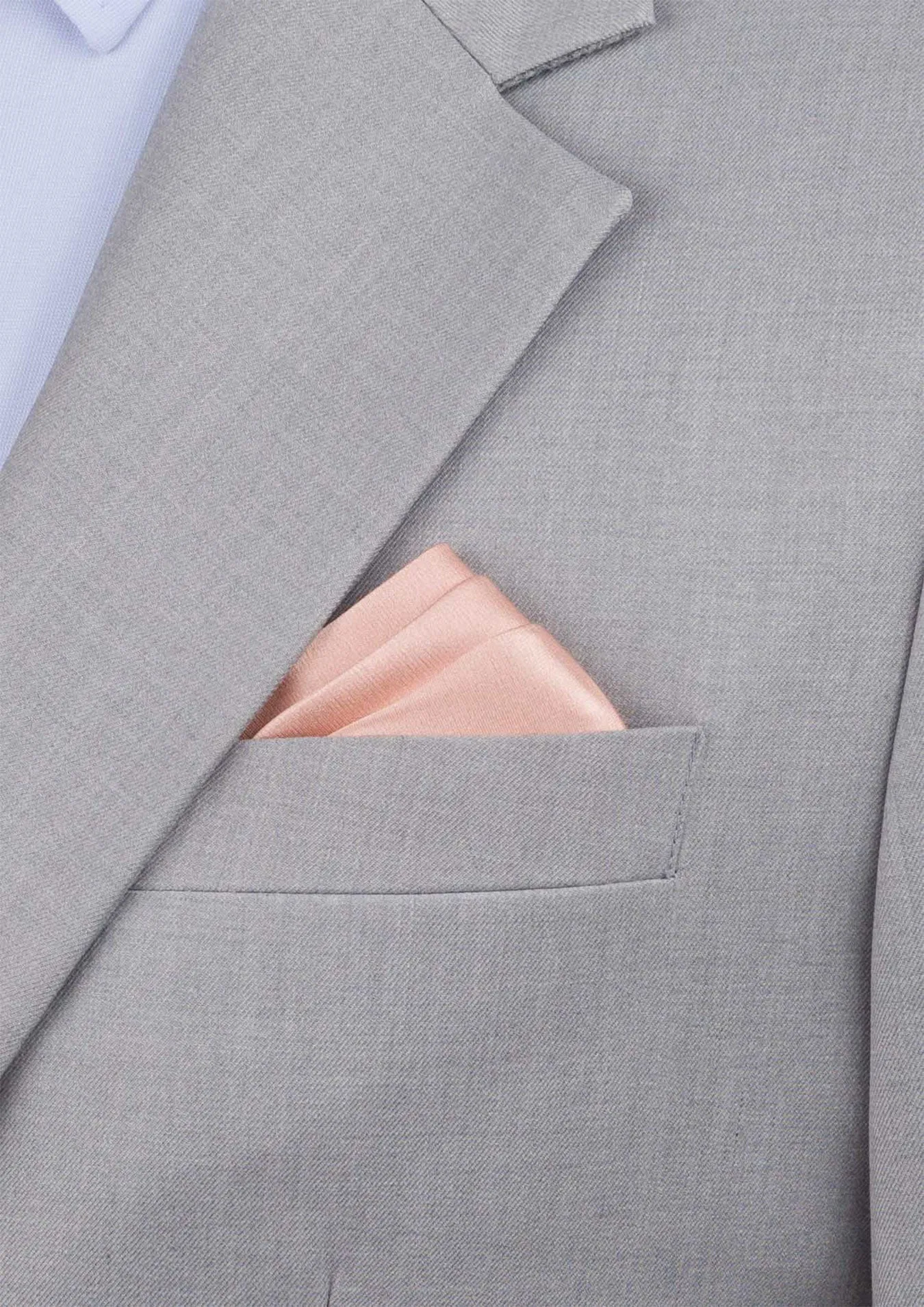 Silk Satin Rose Gold Pocket Square