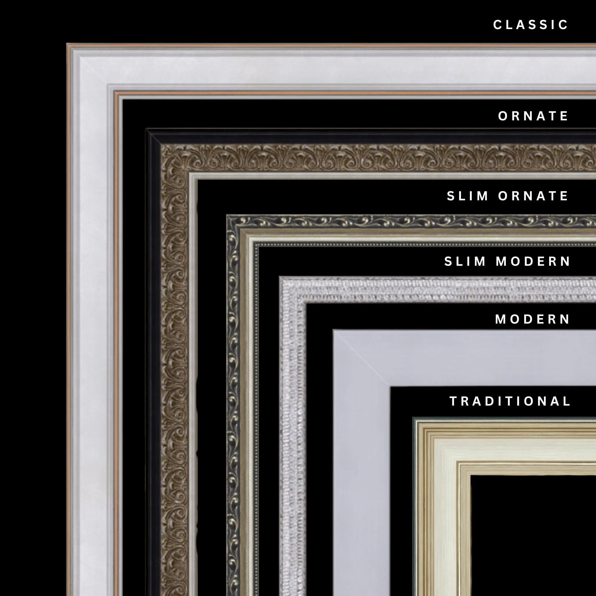 Silver 47x34 Picture Frame Ornate Traditional Classic Antique