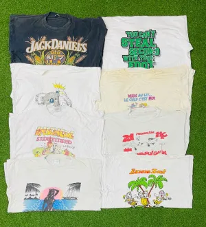 Single stitched printed t shirts 20 pcs