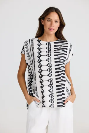 Souk Linen Top - Bahama Print