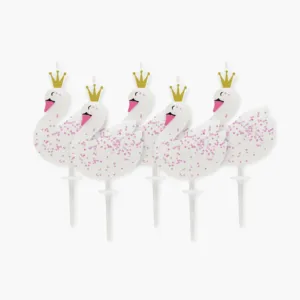 Swan Party Candles (5 Pack)