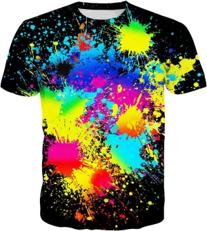 SYAIMN Unisex 3D Pattern Printed Short Sleeve T-Shirts Casual Graphics Tees