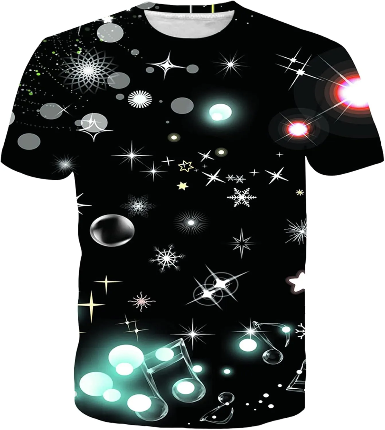 SYAIMN Unisex 3D Pattern Printed Short Sleeve T-Shirts Casual Graphics Tees