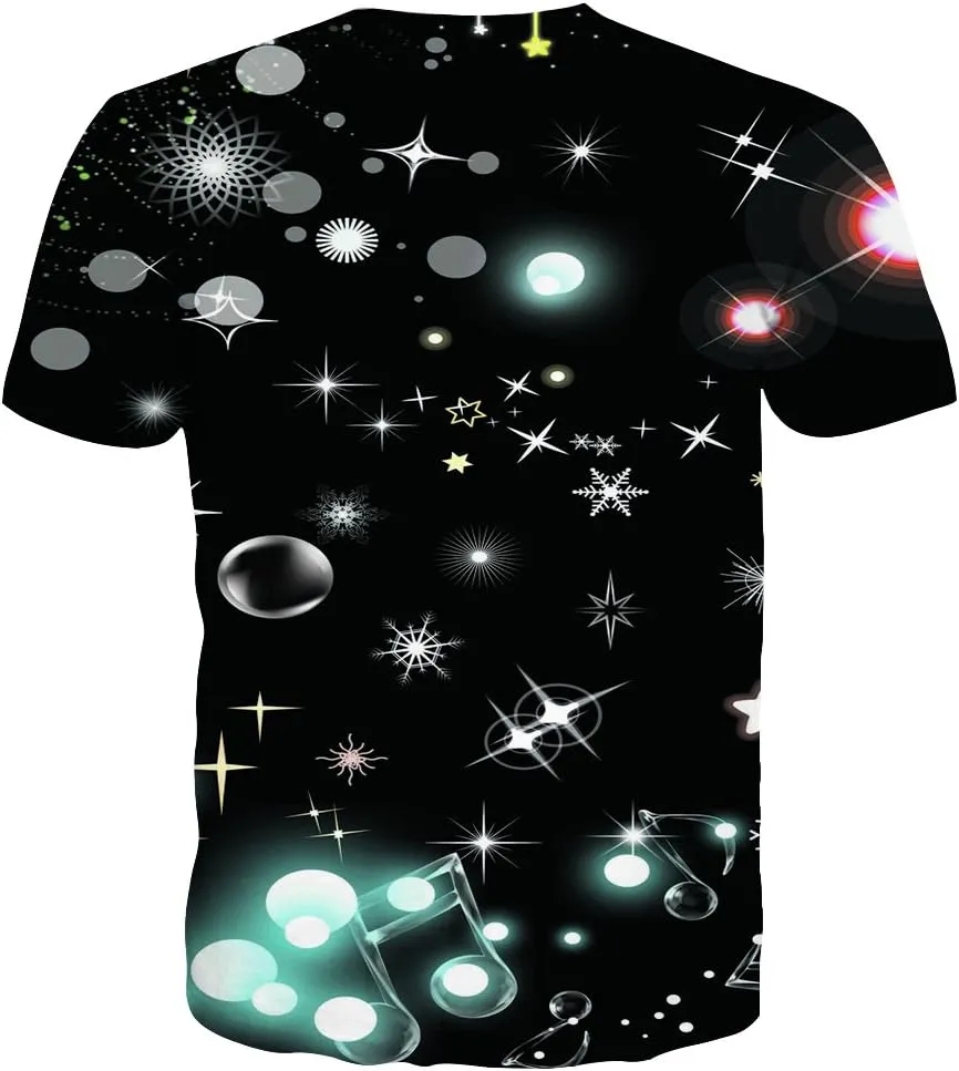 SYAIMN Unisex 3D Pattern Printed Short Sleeve T-Shirts Casual Graphics Tees