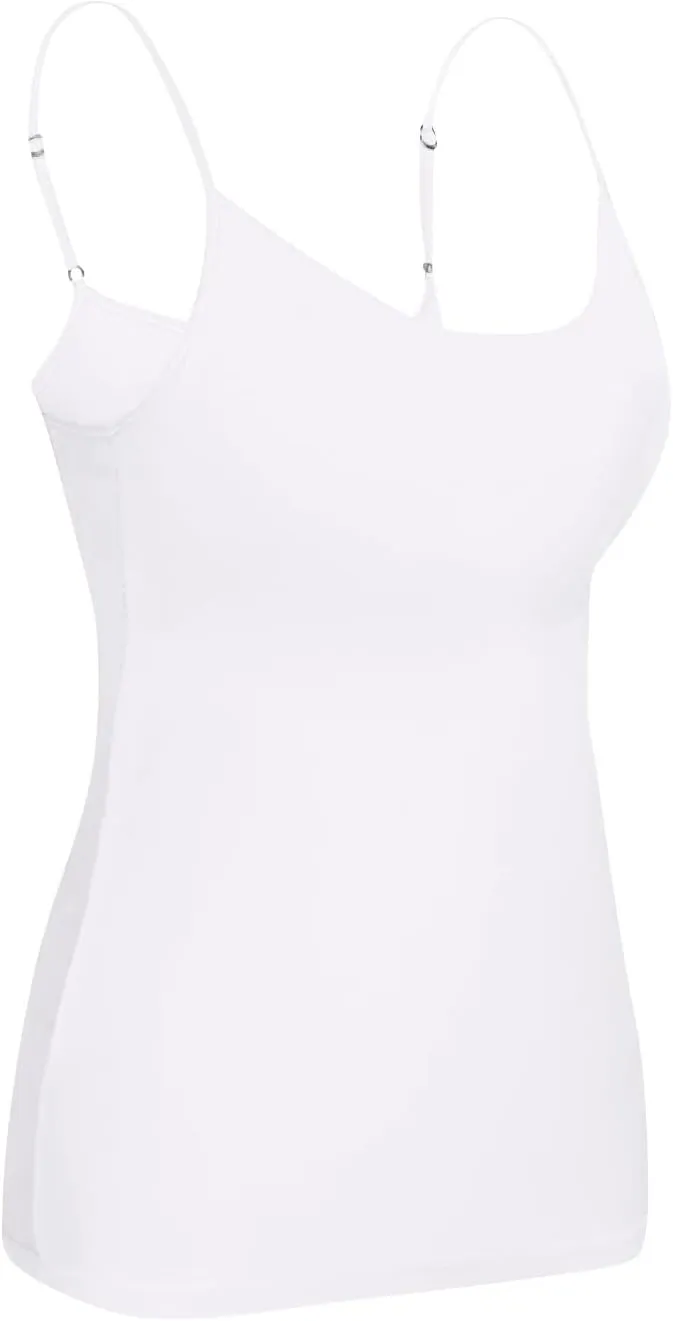 Tank Top for Women Built in Bra Adjustable Spaghetti Strap Workout Tops Gym Shirts Sleeveless Basic Under Clothes