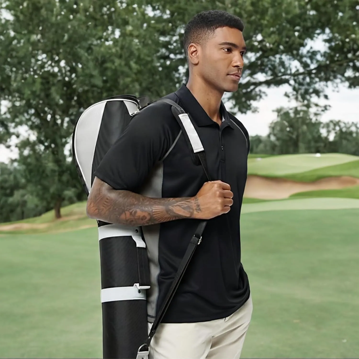 TIHEEN Golf Shirts for Men,Short Sleeve Moisture Wicking Proformance Big & Tall Polo Shirts