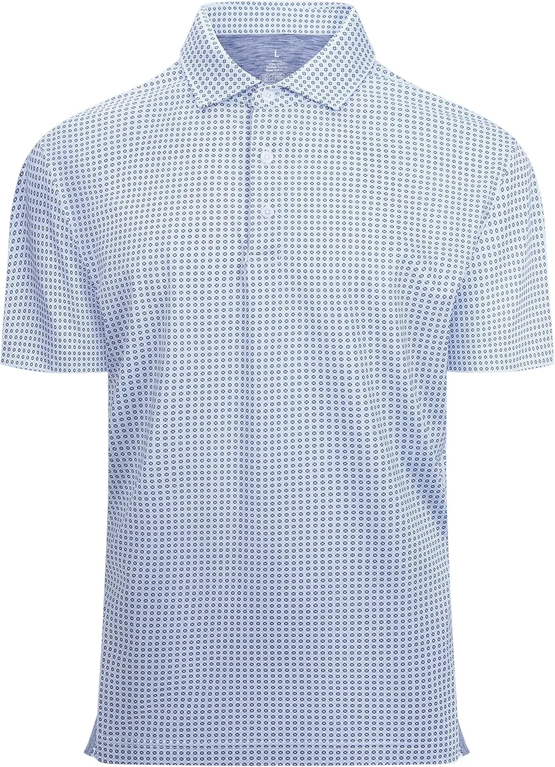 WARHORSEE Mens Golf Shirt Short Sleeve Super Stretch Printed Golf Polo Moisture Wicking Dry Fit Polo Shirts for Men