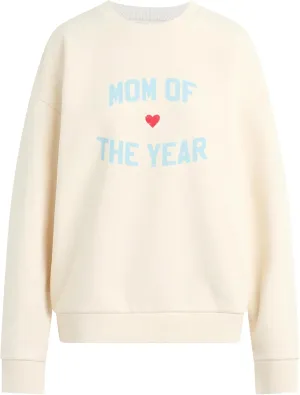 Womens Mom of The Year Sweatshirt, Off-White,