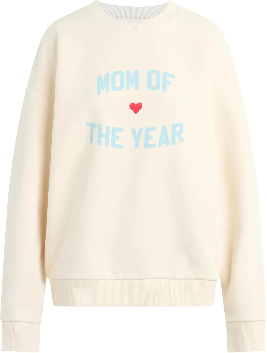 Womens Mom of The Year Sweatshirt, Off-White,