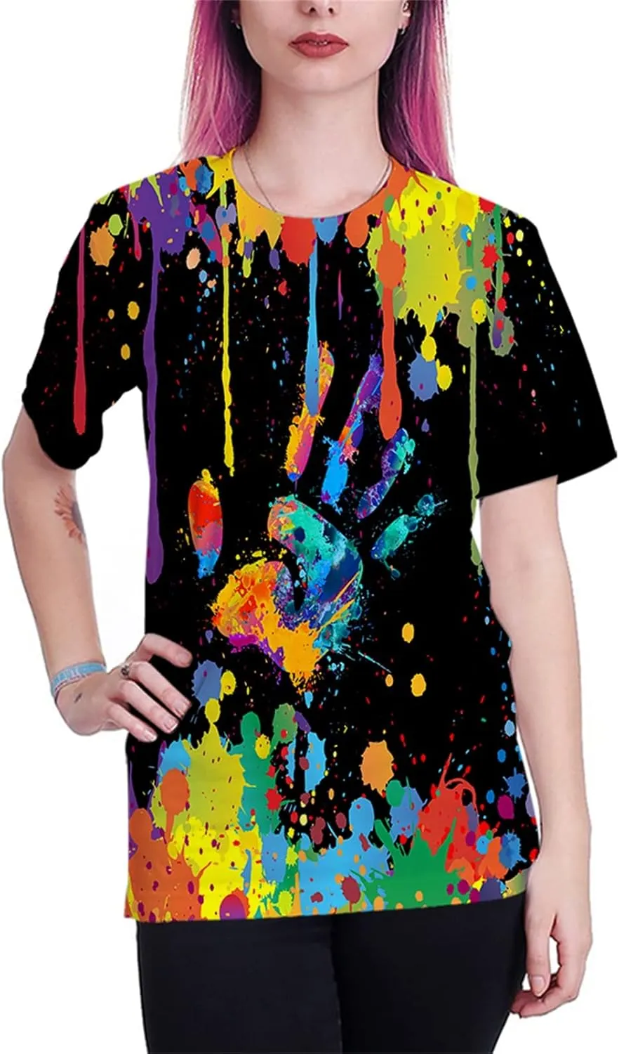 Yasswete Men and Women Shirts Unisex 3D Fashion Printed Shirts for Adults Short Sleeve Top T-Shirts