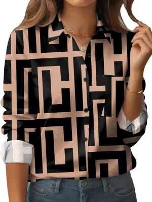 Zeagoo Womens Button Down Shirt Long Sleeve Blouse Business Work Tops Dressy Casual Floral Printed Outfits with Pocket